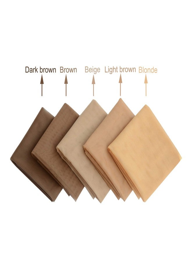 ياتشيو شبكة دانتيل سويسرية من YANTAISIYU بطول ربع ياردة لصنع الشعر المستعار وأغطية الشعر المستعار، أو مادة لصنع الشعر المستعار الدانتيل أو شبكة إغلاق الشعر الدانتيل (بني فاتح). - Image 3